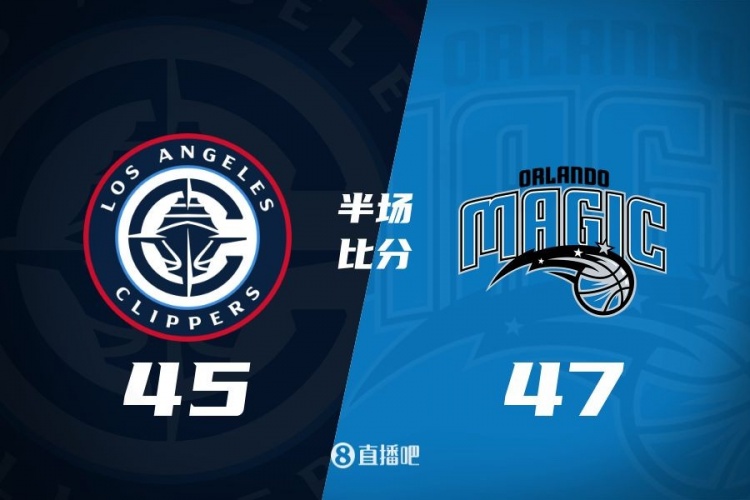 防守大戰(zhàn)！魔術(shù)16-5結(jié)束上半場(chǎng)47-45快船 班凱羅16分祖巴茨13+10